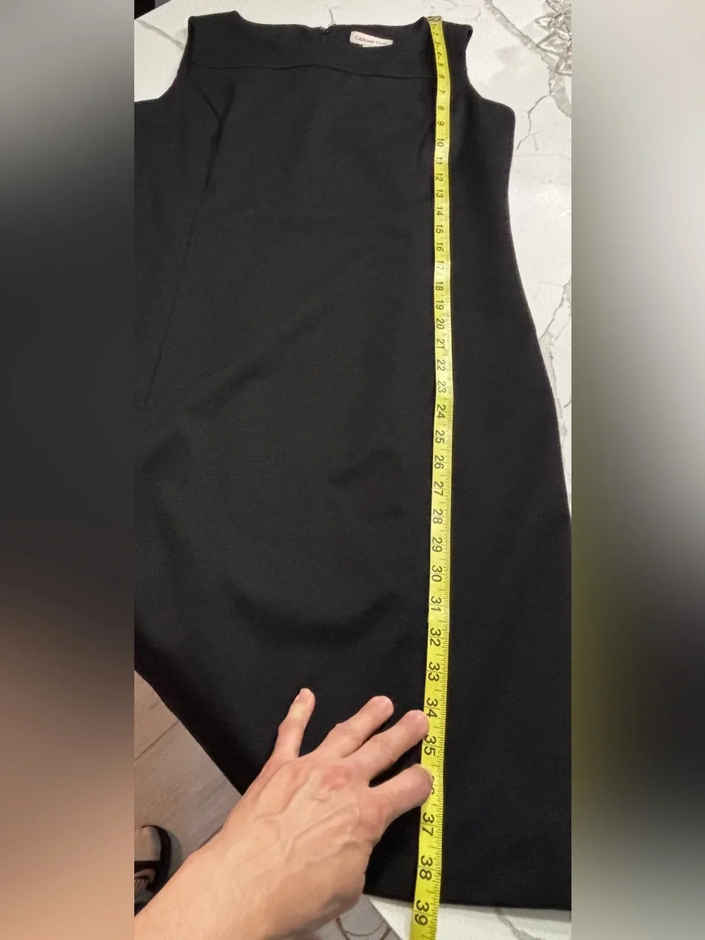 Coldwater Creek Sleeveless Black Midi Sheath Lined Rayon Tank Dress Medium 10/12